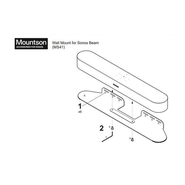 MOUNTSON MS41B Wall Mount for Sonos Beam MS41B фото