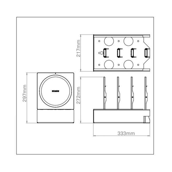 MOUNTSON MS66B Premium Dock for 4 x Sonos Amp MS66B фото
